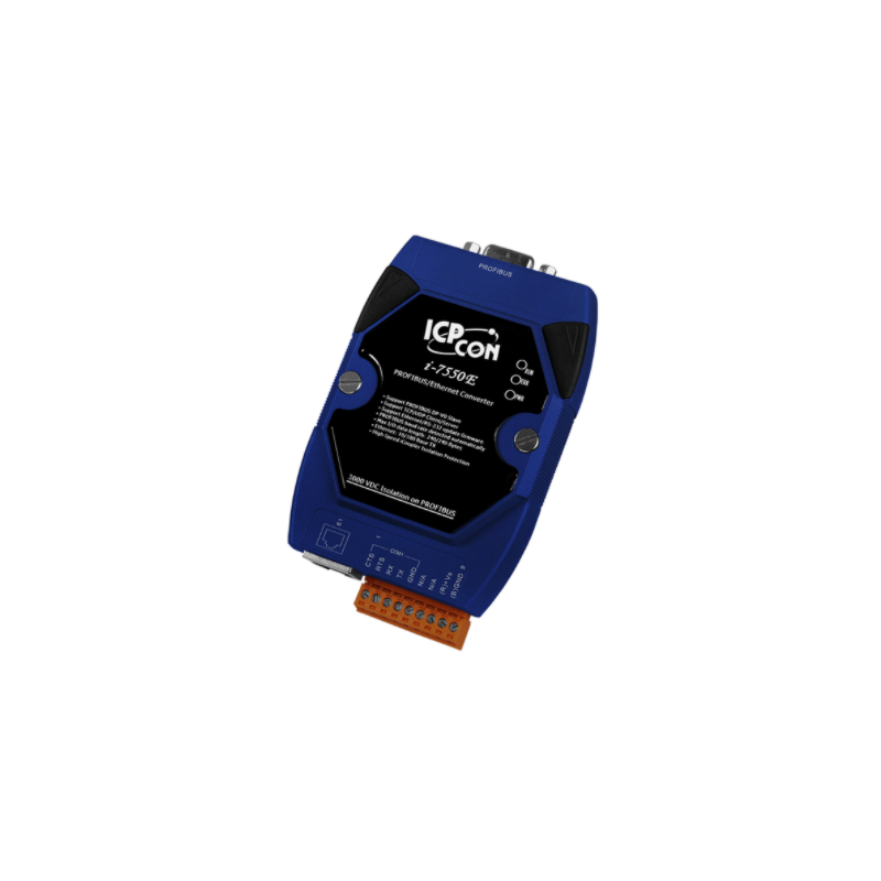 ICP Das I-7550E är en PROFIBUS DP-mästare för Ethernet Slave-enheter Gateway