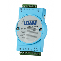 ADAM-6051 Ethernet I / O med 12/6 isolerade I / O-kanaler. Med räknare. Java-programmering. Modbus, TCP / IP, UDP, HTTP, DHCP