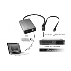 USB-tjänstkonsol för bärbara datorer: VGA- och PS2-stöd upp till Win7