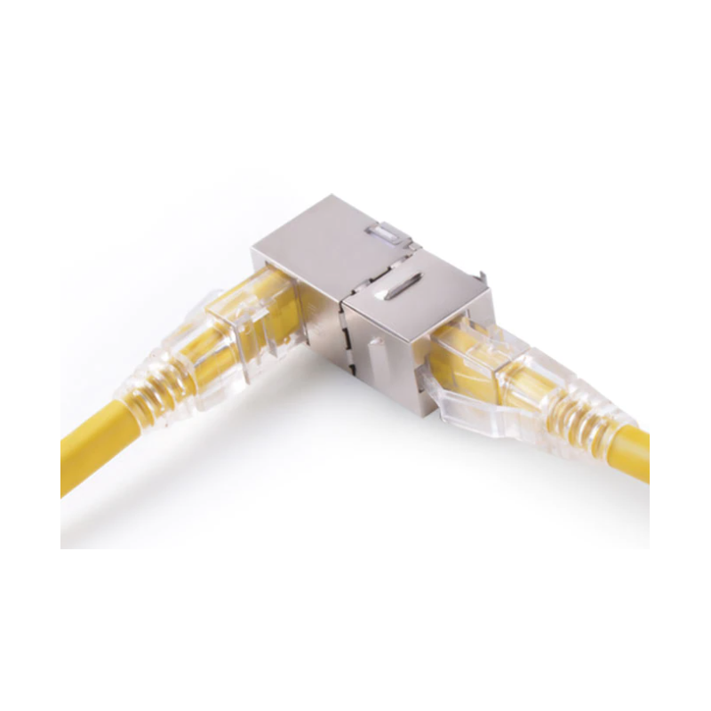 RJ45-koppling vinklad 90 grader hona till honkontakt Keystone