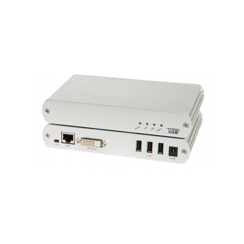 KVM-förlängare med DVI, 3 x USB 2.0, 100meter av KAT6 / CAT7, 1920 x 1200
