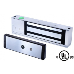 Kraftfull elektronisk dörrmagnet med hållkraft på 540 kg, 12 / 24vdc automatisk växling.