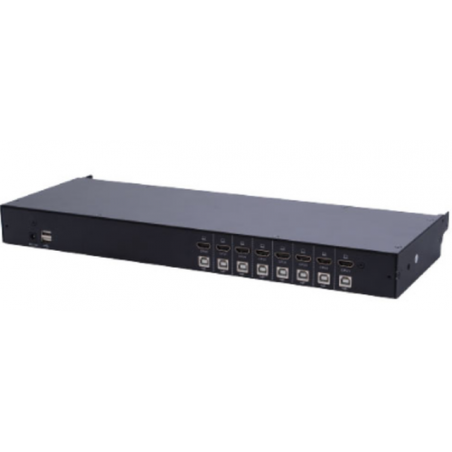 8 PORT KVM-omkopplare till konsolen. DVI, USB. 1 x USB till möss. Plug-on-modul