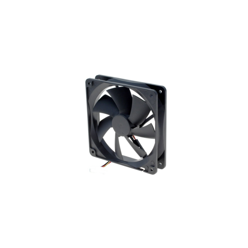 12VDC fläkt 90 x 90 x 25 mm med termosensor och automatisk hastighetskontroll. RPM-sensor för PC