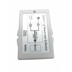 Set med PoE 48VDC injektor och 12VDC splitter