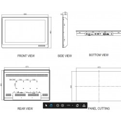 27 "16: 9 Marine Godkänd DNV, ABS, BV, KR, LR, RS, IACS E-10, med dimmfunktion