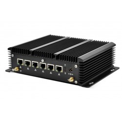 VPN router, brandvägg, Fläktlös Embedded PC med 6x Ethernet