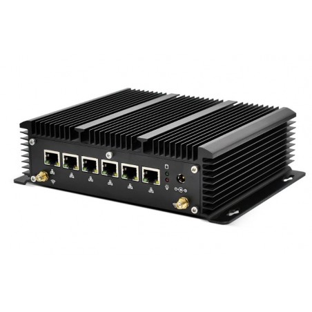 VPN router, brandvägg, Fläktlös Embedded PC med 6x Ethernet