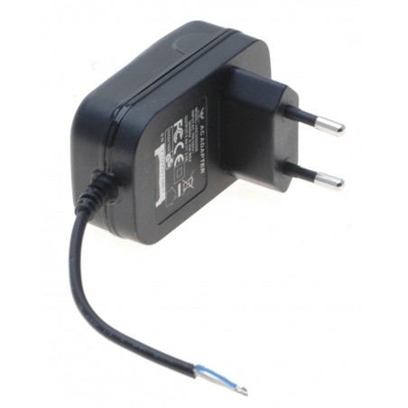 12VDC 300mA liniær netadapter med minus på center