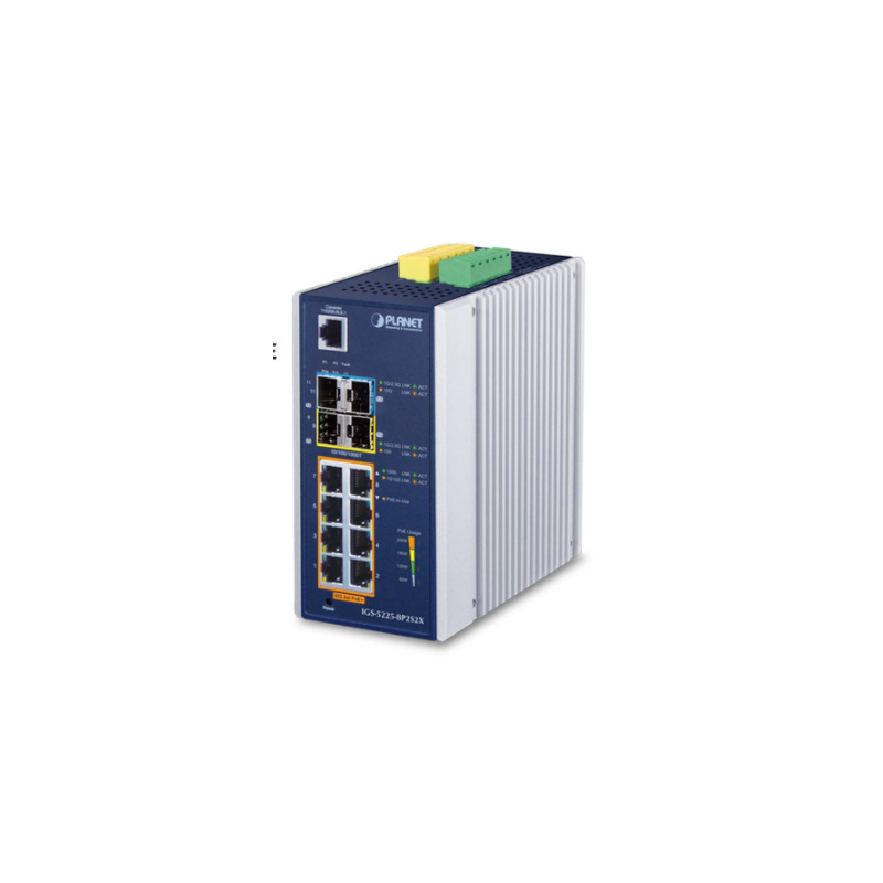 Managed switch med 8 RJ45 PoE+ Porte, 1 och 2,5Git SFP. Toppklass switch.