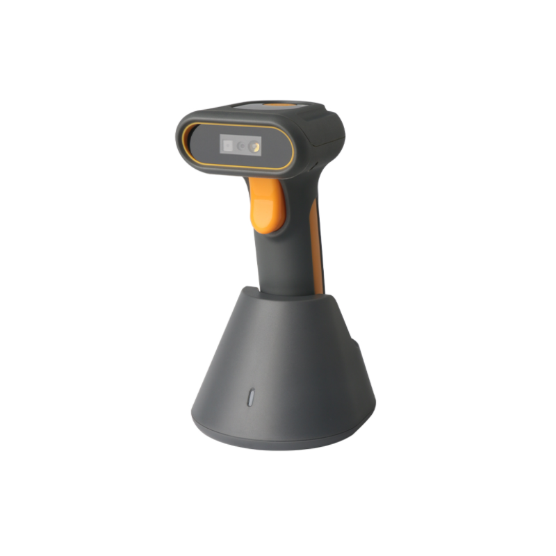 Trådlös QR, 2D och 1D streckkodsläsare med bas USB. Bluetooth och 2,4 GHz