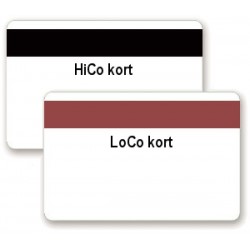Magnetkort med HiCo magnetremsa. ISO-kortstorlek, vit.