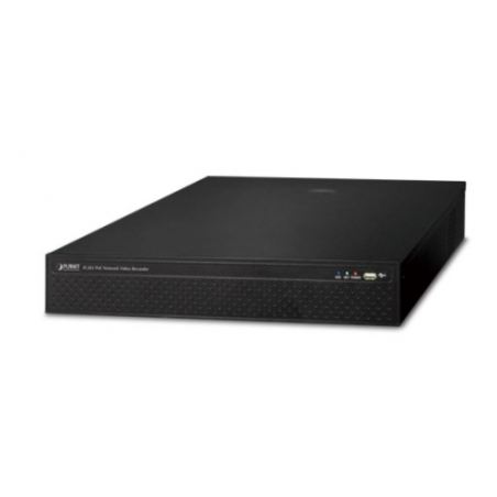 25 kanals 4K NVR Videoinspelare för IP-kamera. HDMI/VGA. 16 x RJ45 PoE+