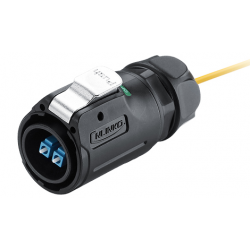 IP67 Vattentät Fiberkabelplugg för fiberkabel med LC. Plast och med snäpplås.
