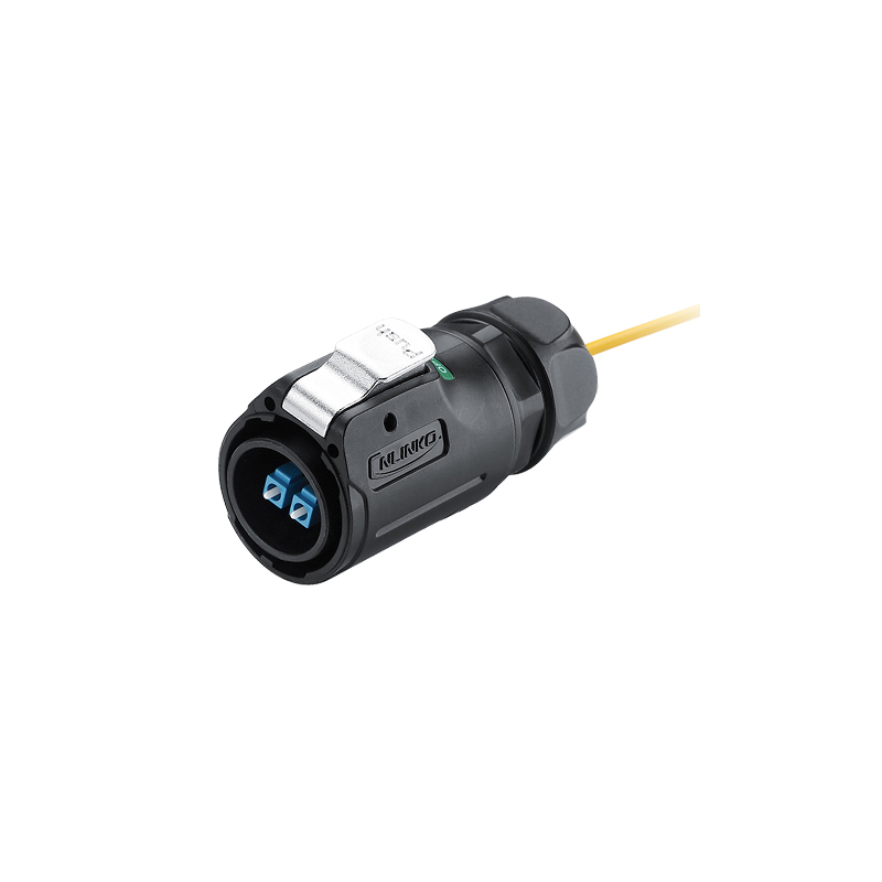 IP67 Vattentät Fiberkabelplugg för fiberkabel med LC. Plast och med snäpplås.