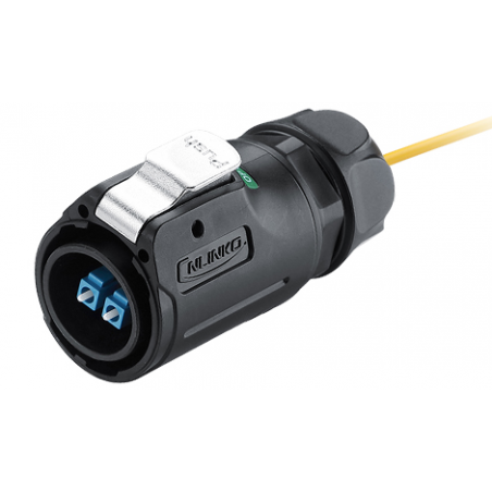 IP67 Vattentät Fiberkabelplugg för fiberkabel med LC. Plast och med snäpplås.