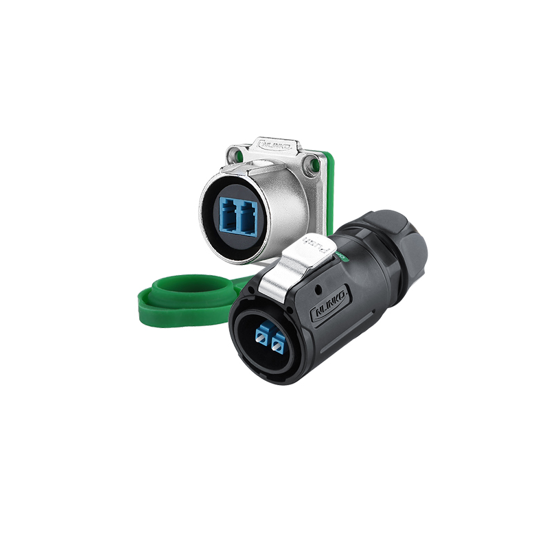 IP67 Vattentät Fiberkabelplugg för fiberkabel med LC. Plast och med snäpplås.