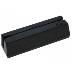 Magnetisk kortläsare - spår 1, 2, 3 anslutna till USB. 2 lästa huvuden. HID. svart