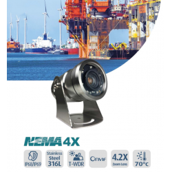 2 Megapixel IR Bullet Camera Videoövervakning, Stål, Anti-korrosion, PoE, H.264+, H.264. M-JPEG
