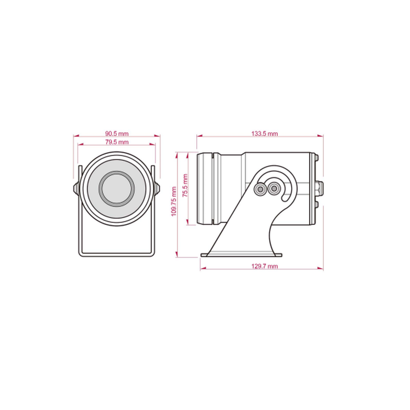 2 Megapixel IR Bullet Camera Videoövervakning, Stål, Anti-korrosion, PoE, H.264+, H.264. M-JPEG