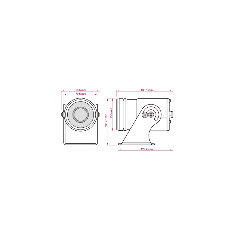 Vattentät 2 MP Bullet IP-kamera, anti-korrosion, stålhus, IP68 / IP69, 10 x ZOOM, -40℃ - +70℃
