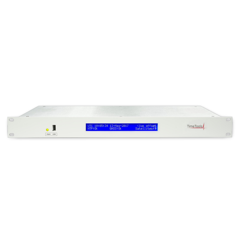 GPS styrd Time Server NTP-server för nätverk. LAN med aktiv GPS-antenn