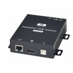 DisplayPort KVM-förlängare med 4 x USB upp till 100m Kat. 6a Kabel - för pekskärm