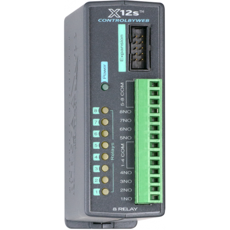 ControlBtWeb modul med 8 Relæ udgange COM, NO, Expansion Modul til X-400 og X-600 Controllere