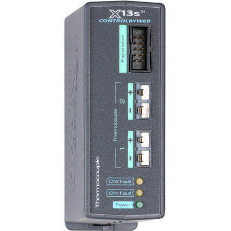 2 kanal termocoupler modul för X-400 och X-600-styrenheter från ControlbyWeb