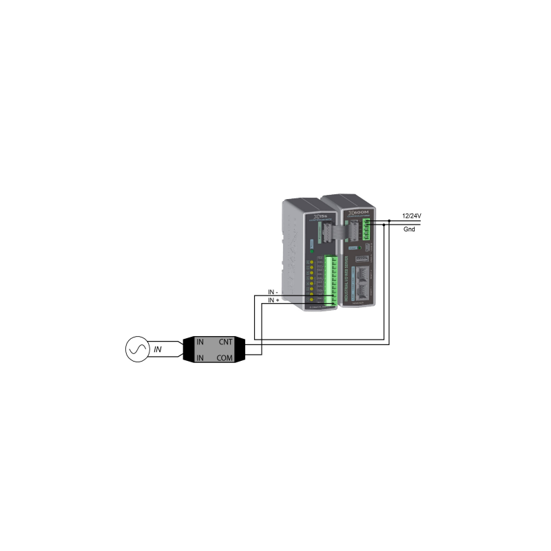 8 kanals Digital input Expansion modul til X-400 og X-600 Controller fra ControlByWeb