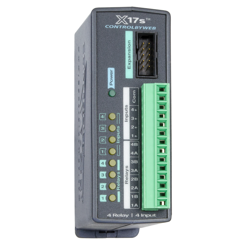 4 x Relä, 4 x Digital Input Expansion Module för X-400 och X-600 Controllers från ControlByWeb