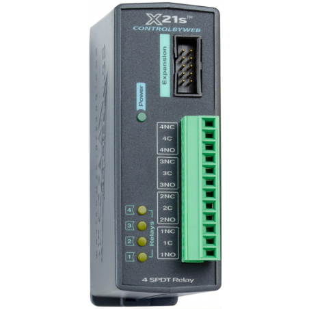 4 x skifterelæ Expansion modul til X-400 og X-600 Controller fra ControlByWeb