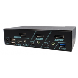 2 portar 8k DisplayPort KVM-omkopplare med USB3.2, USB3.0 och USB HID