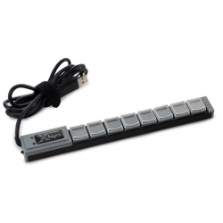 X-KEYS XK-1320-UKVM8-R - 8 Programmerbara tangenter för USB för KVM Switches för 1-knapptryckning av PC Välja PC