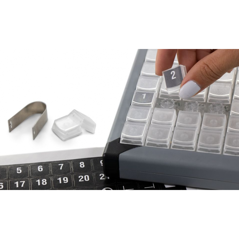 X-KEYS XK-0980-UBK80-R, USB-tangentbord med 80 programmerbara knappar och inbyggd LED-ljus