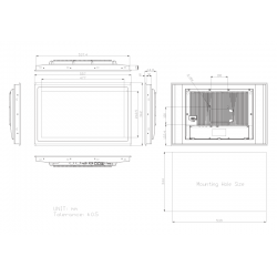 Industriell 21.5 Touch Panel PC med Intel i3/i5, RS232, DC 9-36V Touch