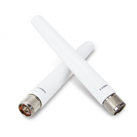 7/5 dBi Wifi Dual-Band Omni-antenn - 2,4 GHz och 5 GHz, N hane