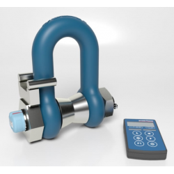 Trådlös lastcell i rostfritt stål som shackle (shackle) för kran, tråd-stag och liknande.