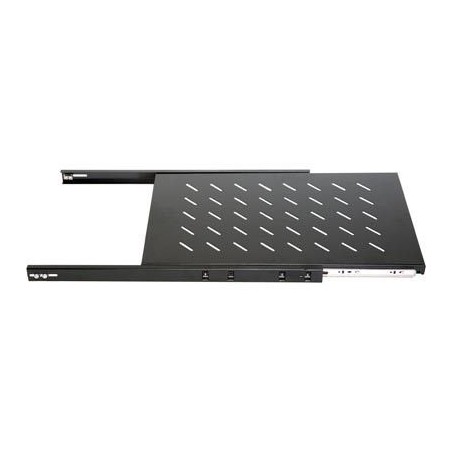 19" Rack Skåp utdragbar hylla, 1U, 80 cm, Svart