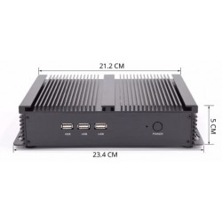 Fläktlös Embedded PC I5 Gen.8: Dual Display, 16 GB RAM, USB 3.0/2.0