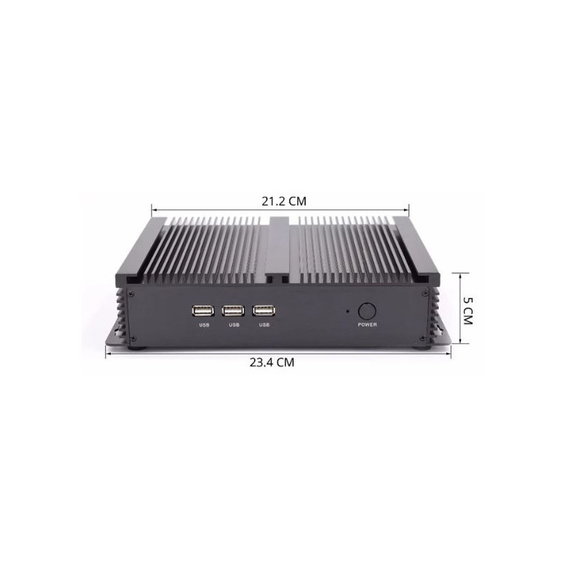 Fläktlös Embedded PC I5 Gen.8: Dual Display, 16 GB RAM, USB 3.0/2.0