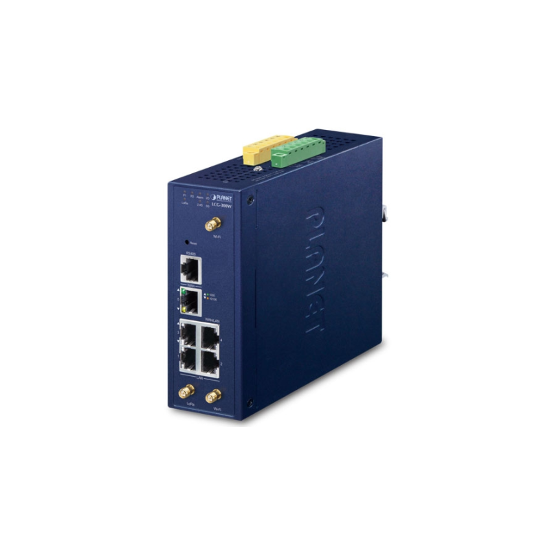 LoRWan Gateway i industriell kvalitet med IOT-enheter. Dubbelband WiFi. Byggd i 5 portar switch