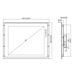 Panel pekskärm 19" tum - Touch / Touch känslig med HDMI VGA DP resistive Touch