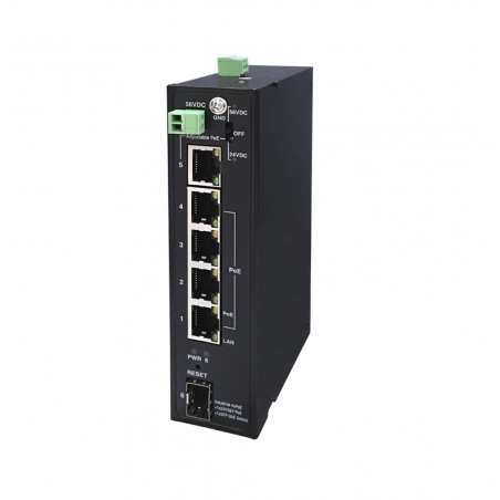 Industrial Grade PoE Gigabit Switch med SFP-port