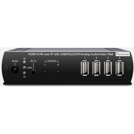 4K@30Hz 4:4:4 HDMI KVM modtager af HDMI video over IP / punkt til punkt med RJ45.