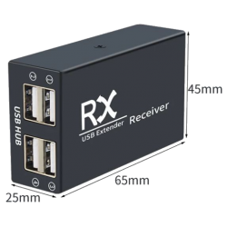 4 Port USB2.0, förlängare, 120 meter, förlängare över RJ45 patchkabel. Stabil 5VDC på USB-port