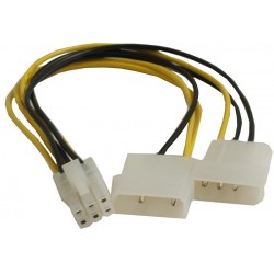 SATA strömadapter. Konvertera 2 x Molex hane 6 pin PCIE