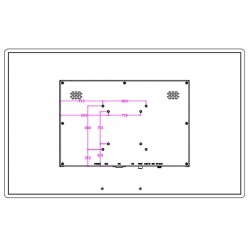 21,5" Panelmonitor 1000nits är kraftfull ljusstyrka, PCAP. Levereras med VESA eller panelmontering HDMI, VGA, AV