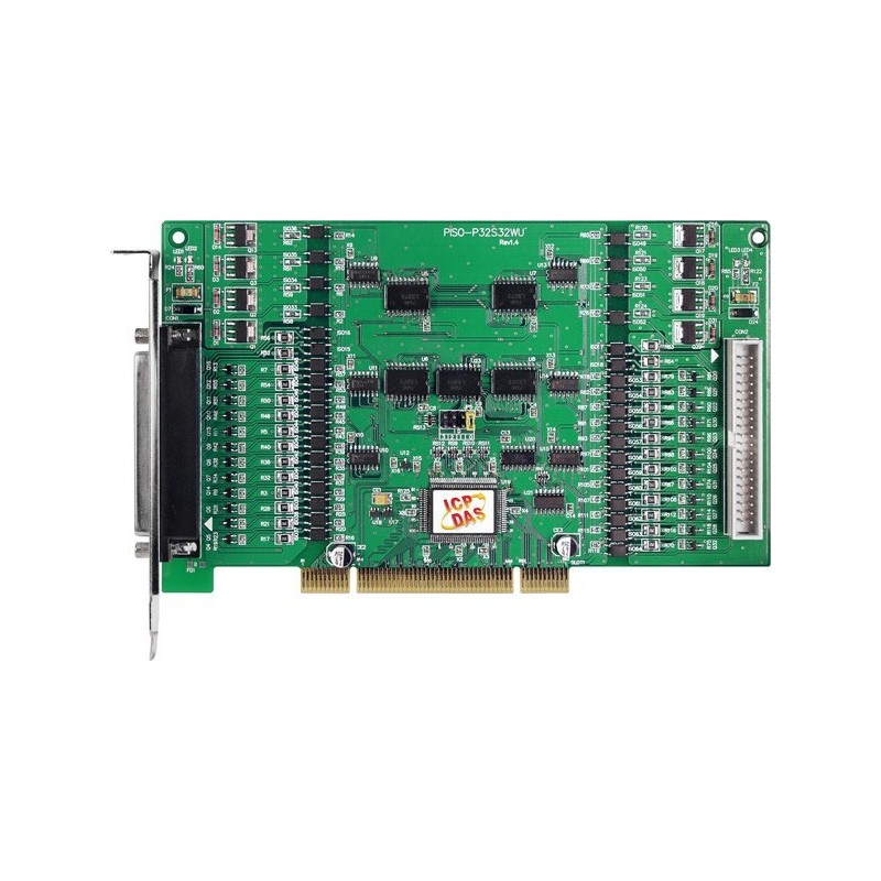 32 kanalers optoisoleret digitale input, 32 kanalers optoisolerede digitale OC-output, PCI