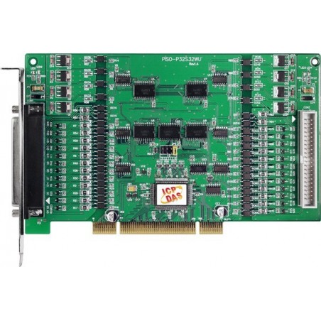 32 kanalers optoisoleret digitale input, 32 kanalers optoisolerede digitale OC-output, PCI